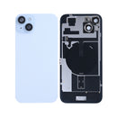 For iPhone 15 Plus Extra Glass With NFC, Enlarged Camera Frame Blue Pulled