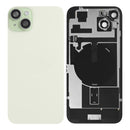 For Apple iPhone 15 Plus Back Glass With NFC, Enlarged Camera Frame Green Pulled