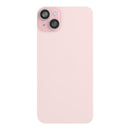For Apple iPhone 15 Plus Back Glass With NFC, Enlarged Camera Frame Pink Pulled