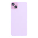 For iPhone 15 Plus Extra Glass With NFC, Enlarged Camera Frame Pink Pulled