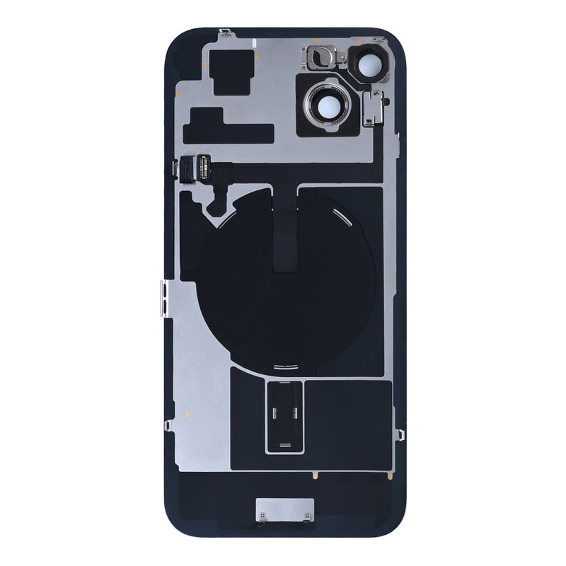 For iPhone 15 Plus Extra Glass With NFC, Enlarged Camera Frame Pink Pulled