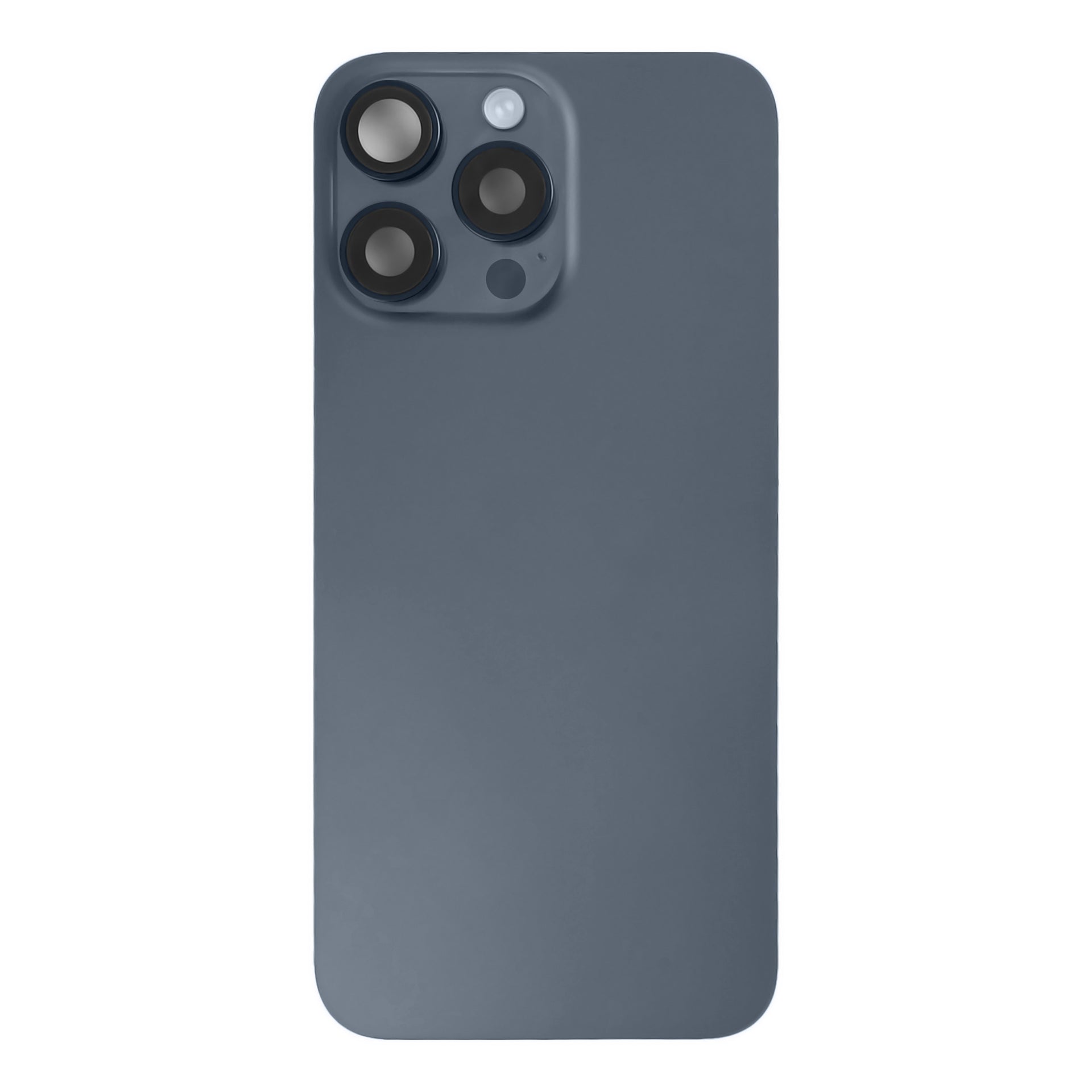 For Apple iPhone 15 Pro Back Glass With NFC, Enlarged Camera Frame Blue Titanium Pulled