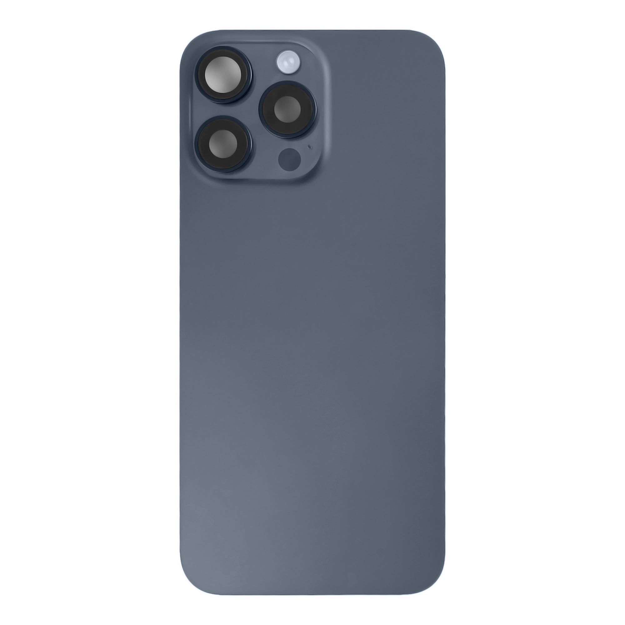 For Apple iPhone 15 Pro Back Glass With NFC, Enlarged Camera Frame Blue Titanium Pulled