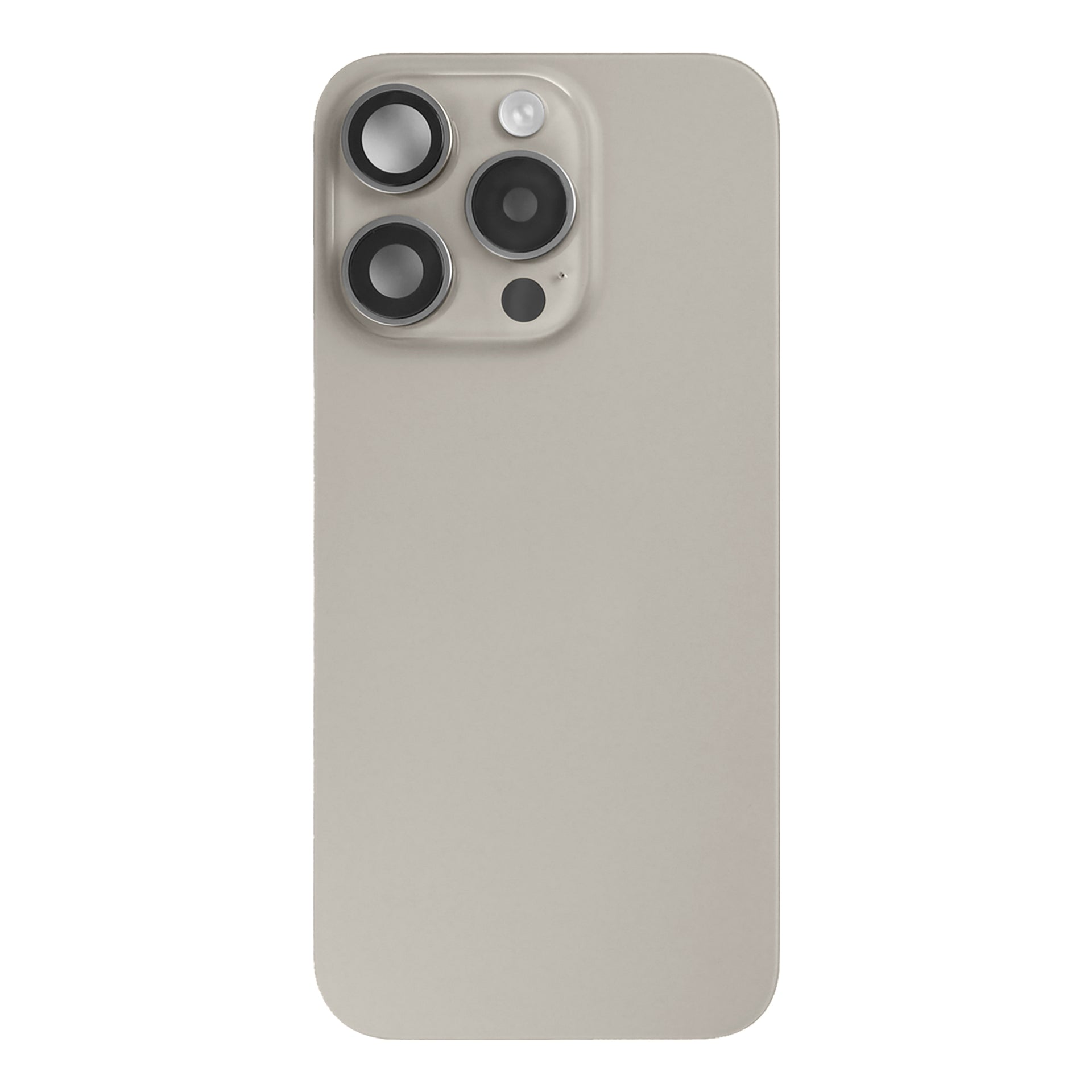 For Apple iPhone 15 Pro Back Glass With NFC, Enlarged Camera Frame Natural Titanium Pulled