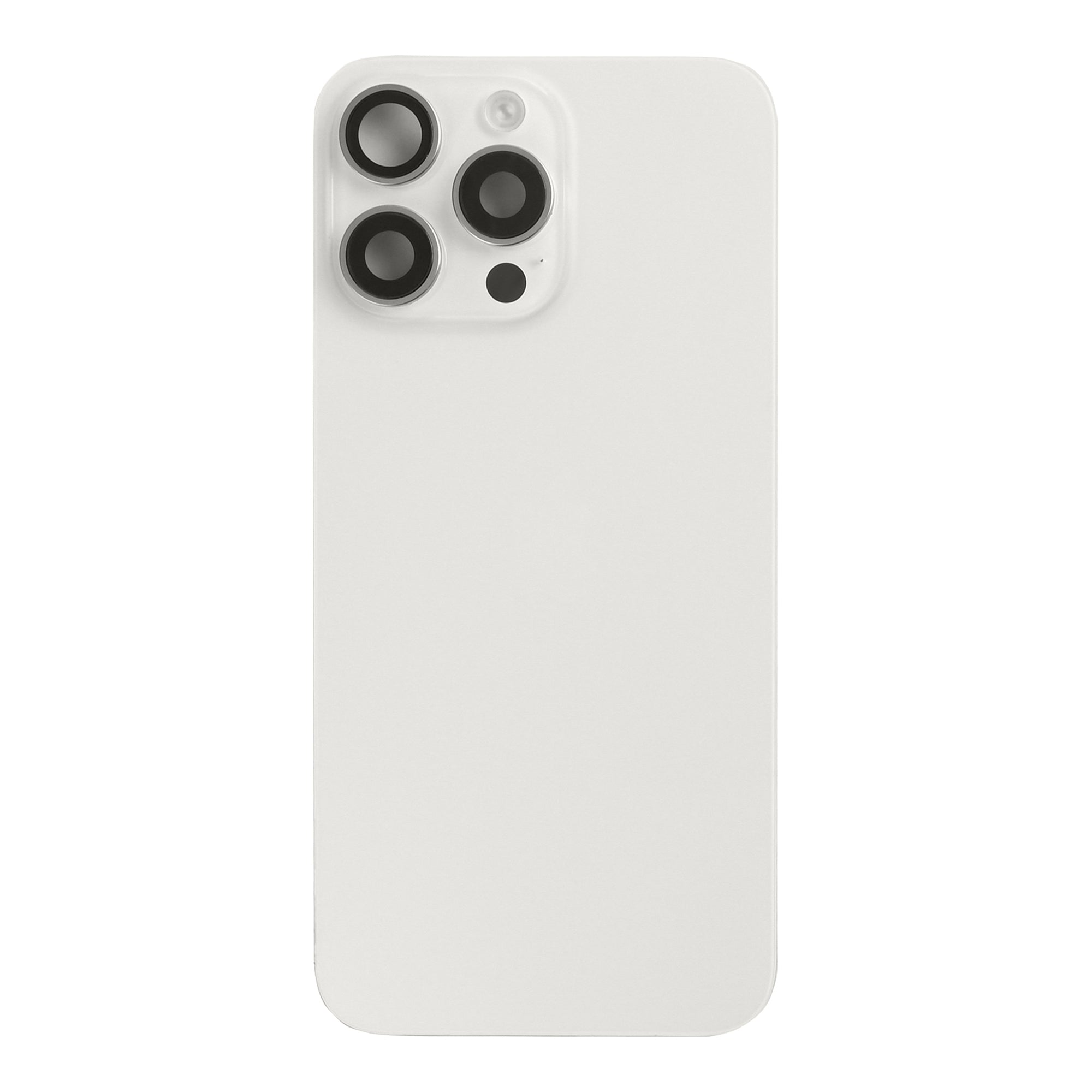 For Apple iPhone 15 Pro Back Glass With NFC, Enlarged Camera Frame White Titanium Pulled