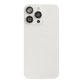 For Apple iPhone 15 Pro Back Glass With NFC, Enlarged Camera Frame White Titanium Pulled