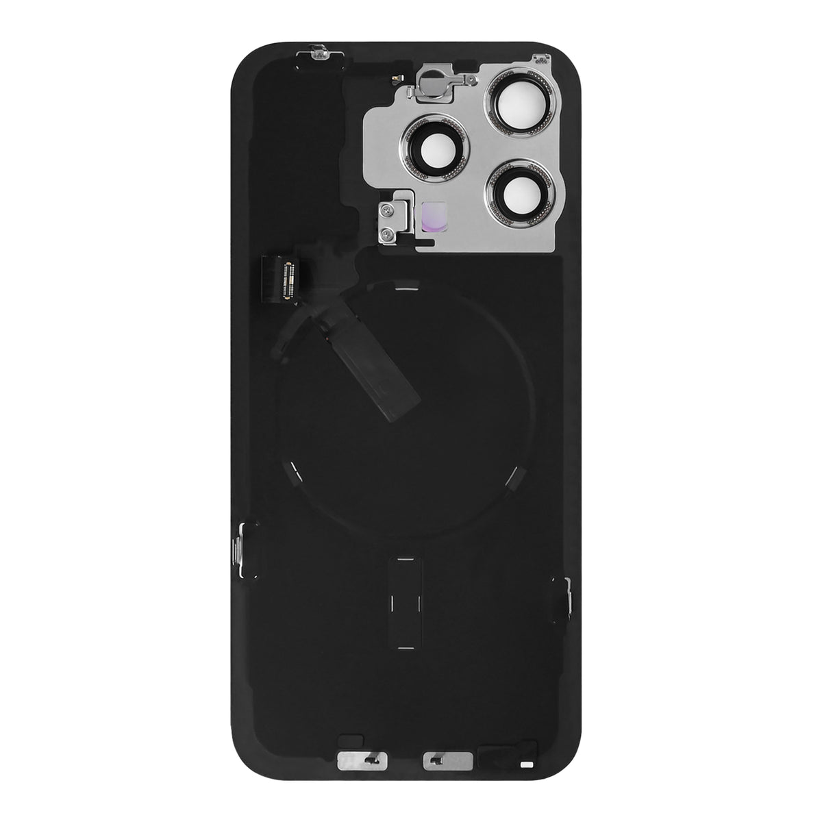 For Apple iPhone 15 Pro Back Glass With NFC, Enlarged Camera Frame White Titanium Pulled