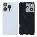 For iPhone 15 Pro Extra Glass With NFC, Enlarged Camera Frame White Titanium Pulled