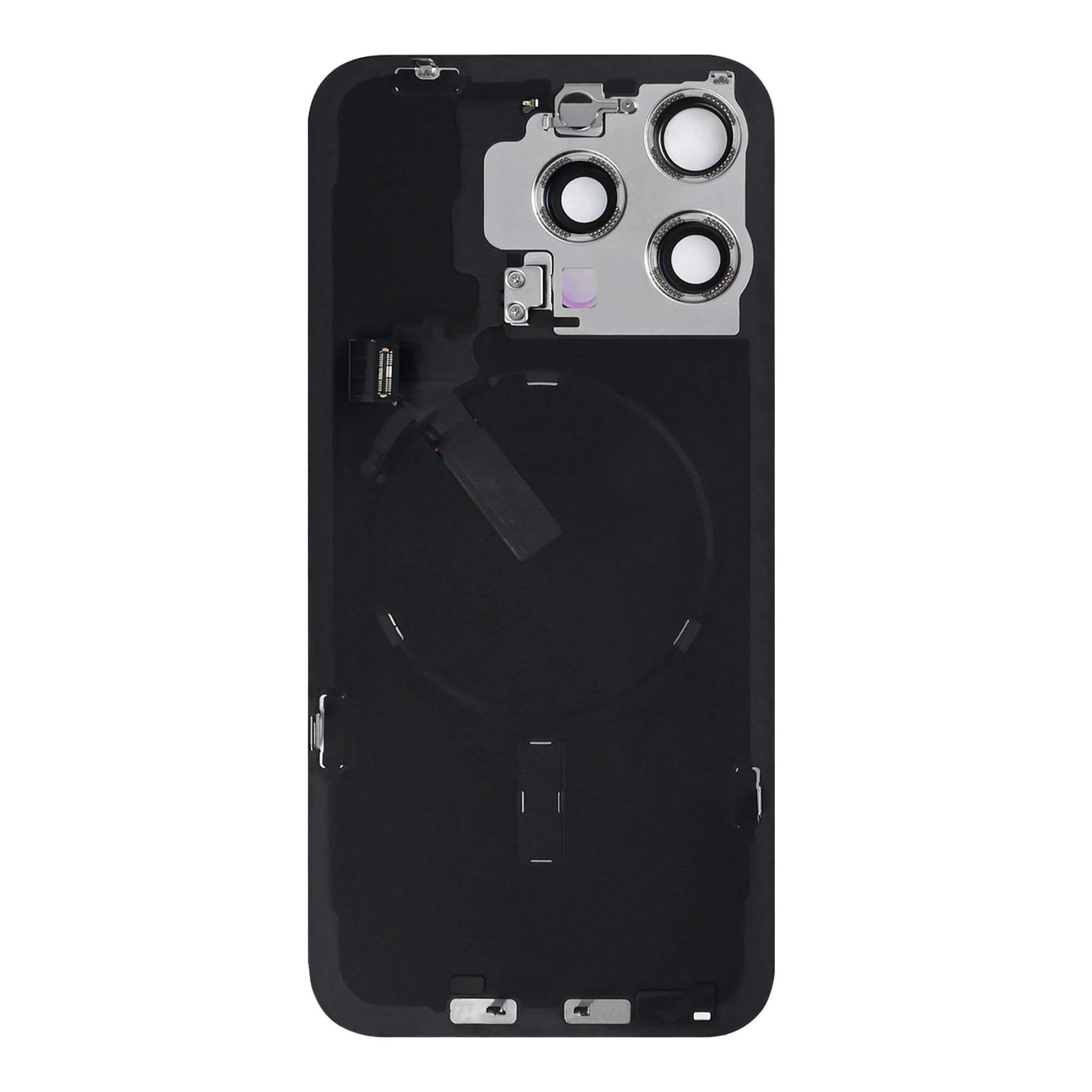 For Apple iPhone 15 Pro Max Back Glass With NFC, Enlarged Camera Frame Black Titanium Pulled