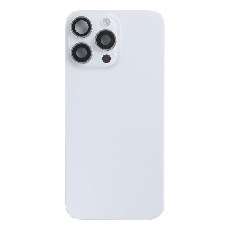 For iPhone 15 Pro Max Extra Glass With NFC, Enlarged Camera Frame White Titanium Pulled