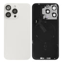 For Apple iPhone 15 Pro Max Back Glass With NFC, Enlarged Camera Frame White Titanium Pulled