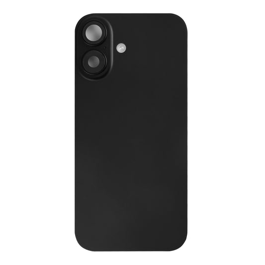 For Apple iPhone 16 Back Glass With NFC, Enlarged Camera Frame Black Pulled