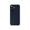 For Apple iPhone 16 Back Glass With NFC, Enlarged Camera Frame Black Pulled