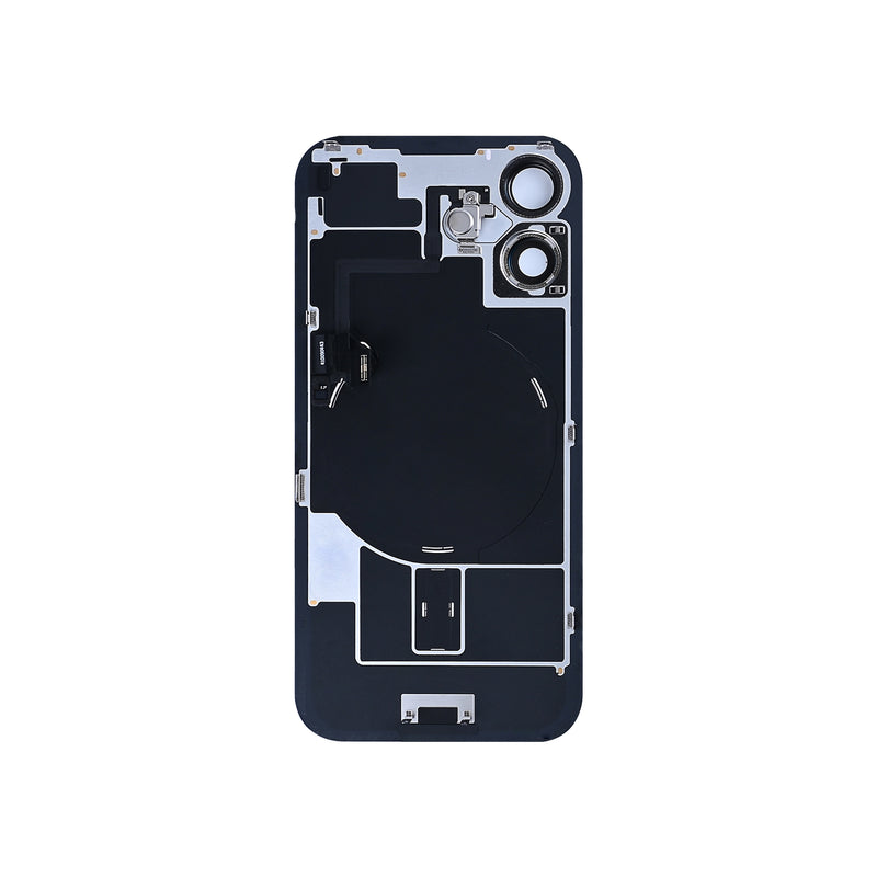 For iPhone 16 Extra Glass With NFC, Enlarged Camera Frame White Pulled