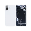 For Apple iPhone 16 Back Glass With NFC, Enlarged Camera Frame White Pulled