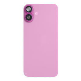 For Apple iPhone 16 Back Glass With NFC, Enlarged Camera Frame Pink Pulled