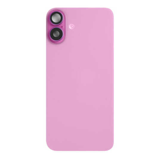 For Apple iPhone 16 Back Glass With NFC, Enlarged Camera Frame Pink Pulled