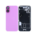 For Apple iPhone 16 Back Glass With NFC, Enlarged Camera Frame Pink Pulled