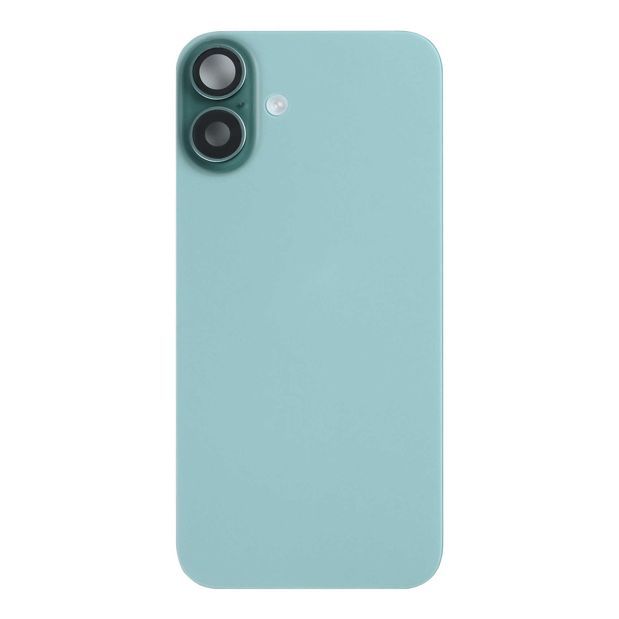 For Apple iPhone 16 Back Glass With NFC, Enlarged Camera Frame Teal Pulled