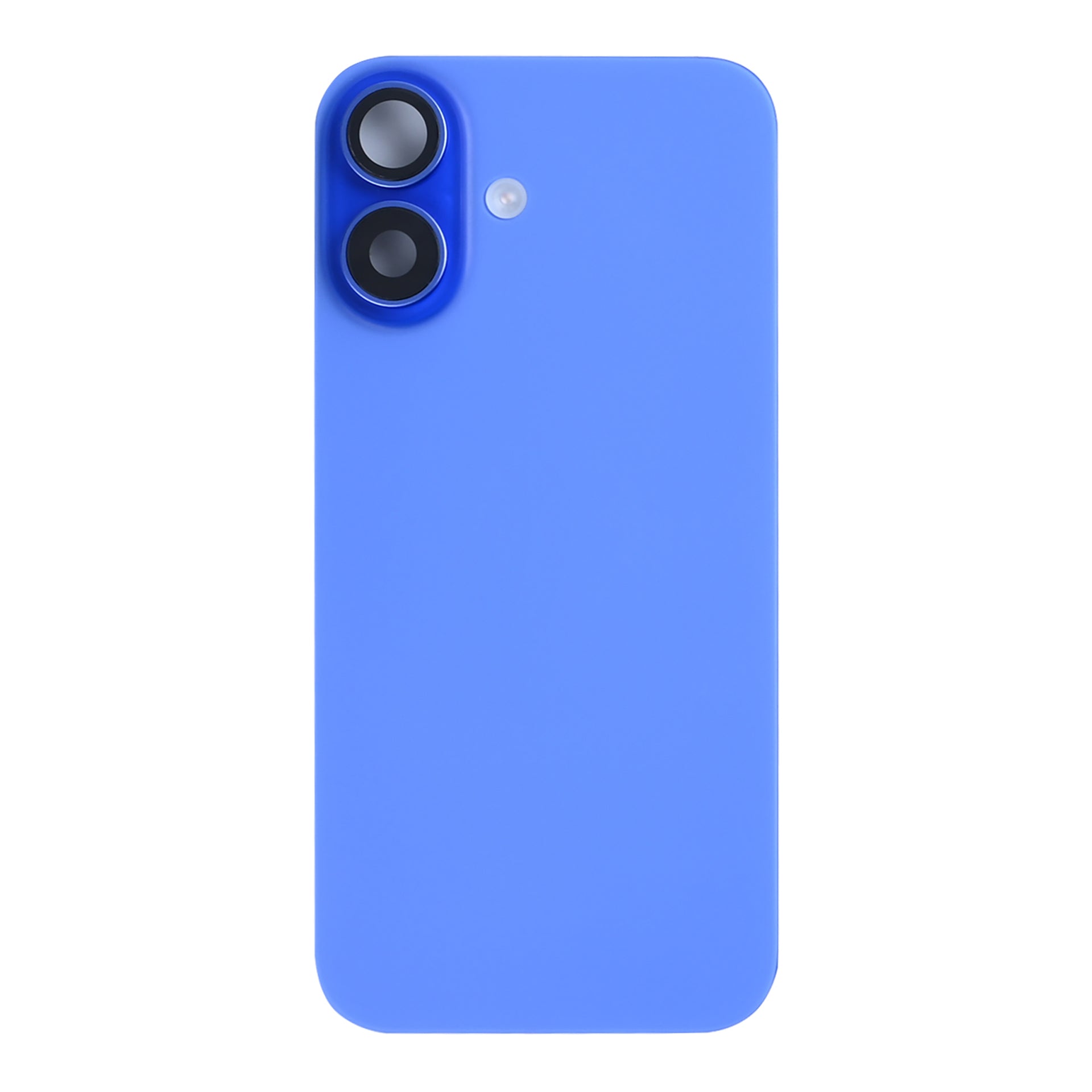 For Apple iPhone 16 Back Glass With NFC, Enlarged Camera Frame Ultramarine Pulled