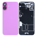 For Apple iPhone 16 Plus Back Glass With NFC, Enlarged Camera Frame Pink Pulled