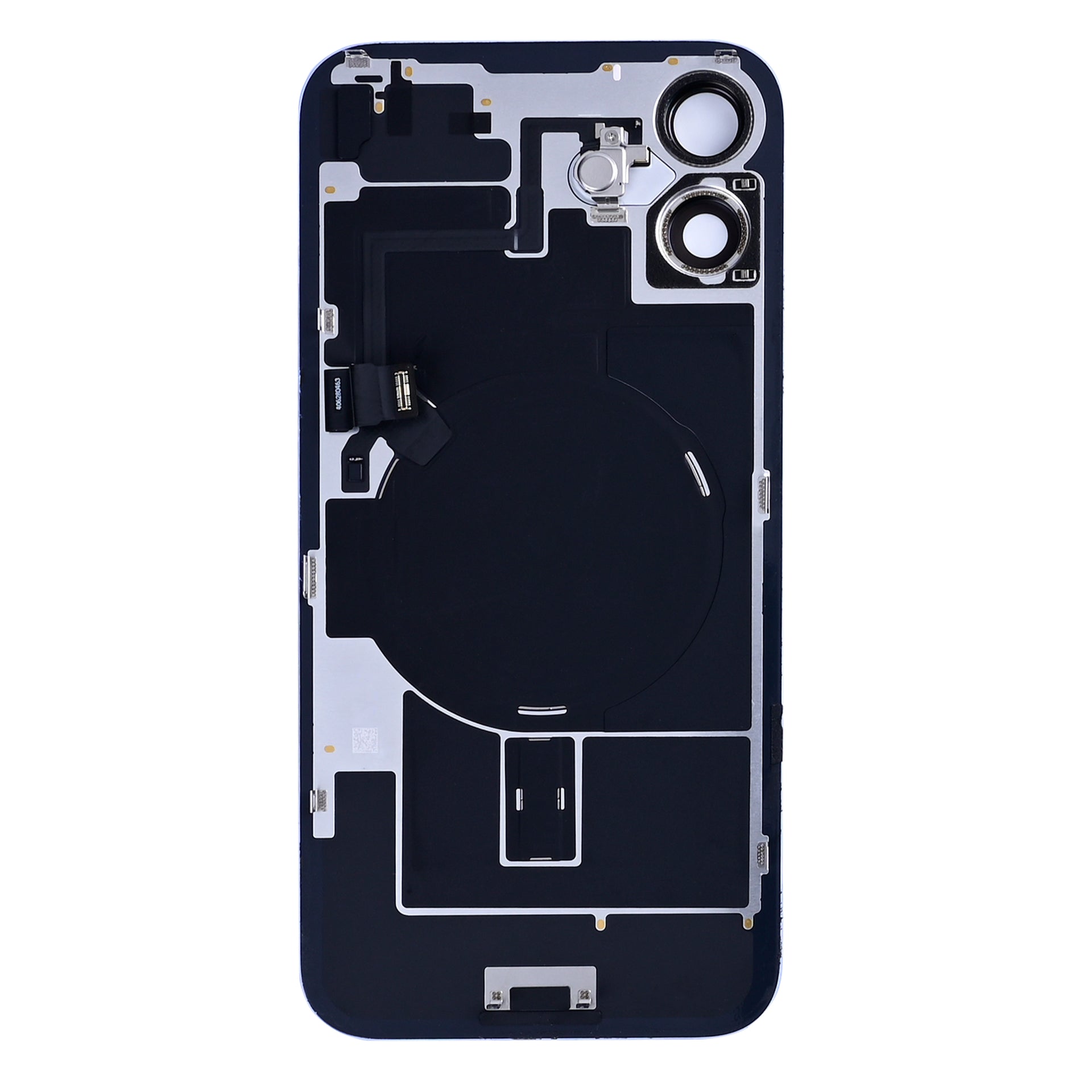 For Apple iPhone 16 Plus Back Glass With NFC, Enlarged Camera Frame Ultramarine Pulled