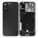 For Apple iPhone 16 Pro Back Glass With NFC, Enlarged Camera Frame Black Titanium Pulled
