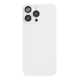 For Apple iPhone 16 Pro Back Glass With NFC, Enlarged Camera Frame White Titanium Pulled