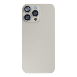 For Apple iPhone 16 Pro Back Glass With NFC, Enlarged Camera Frame Natural Titanium Pulled