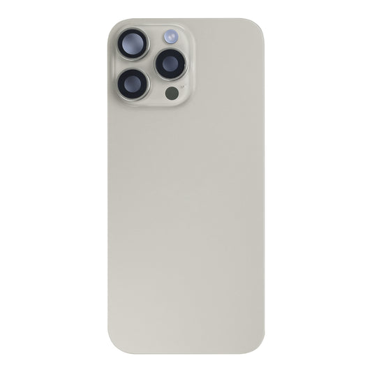 For Apple iPhone 16 Pro Back Glass With NFC, Enlarged Camera Frame Natural Titanium Pulled