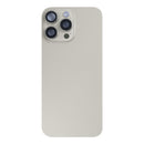 For Apple iPhone 16 Pro Back Glass With NFC, Enlarged Camera Frame Natural Titanium Pulled