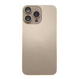 For Apple iPhone 16 Pro Back Glass With NFC, Enlarged Camera Frame Desert Titanium Pulled