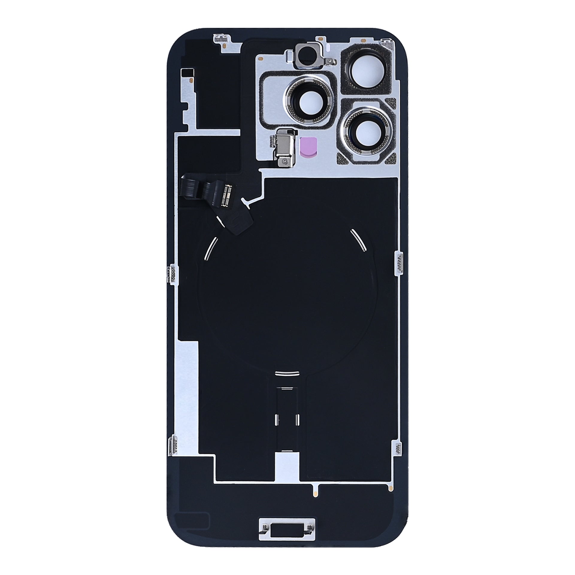 For Apple iPhone 16 Pro Max Back Glass With NFC, Enlarged Camera Frame Natural Titanium Pulled