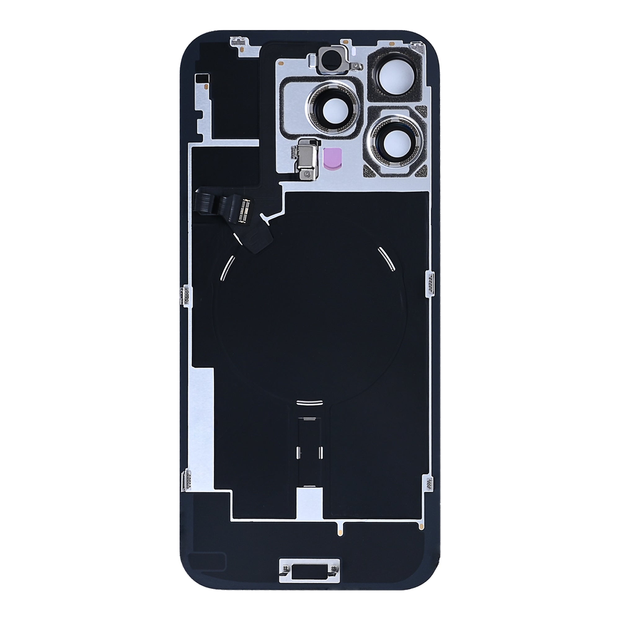 For Apple iPhone 16 Pro Max Back Glass With NFC, Enlarged Camera Frame Natural Titanium Pulled