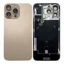 For Apple iPhone 16 Pro Max Back Glass With NFC, Enlarged Camera Frame Desert Titanium Pulled