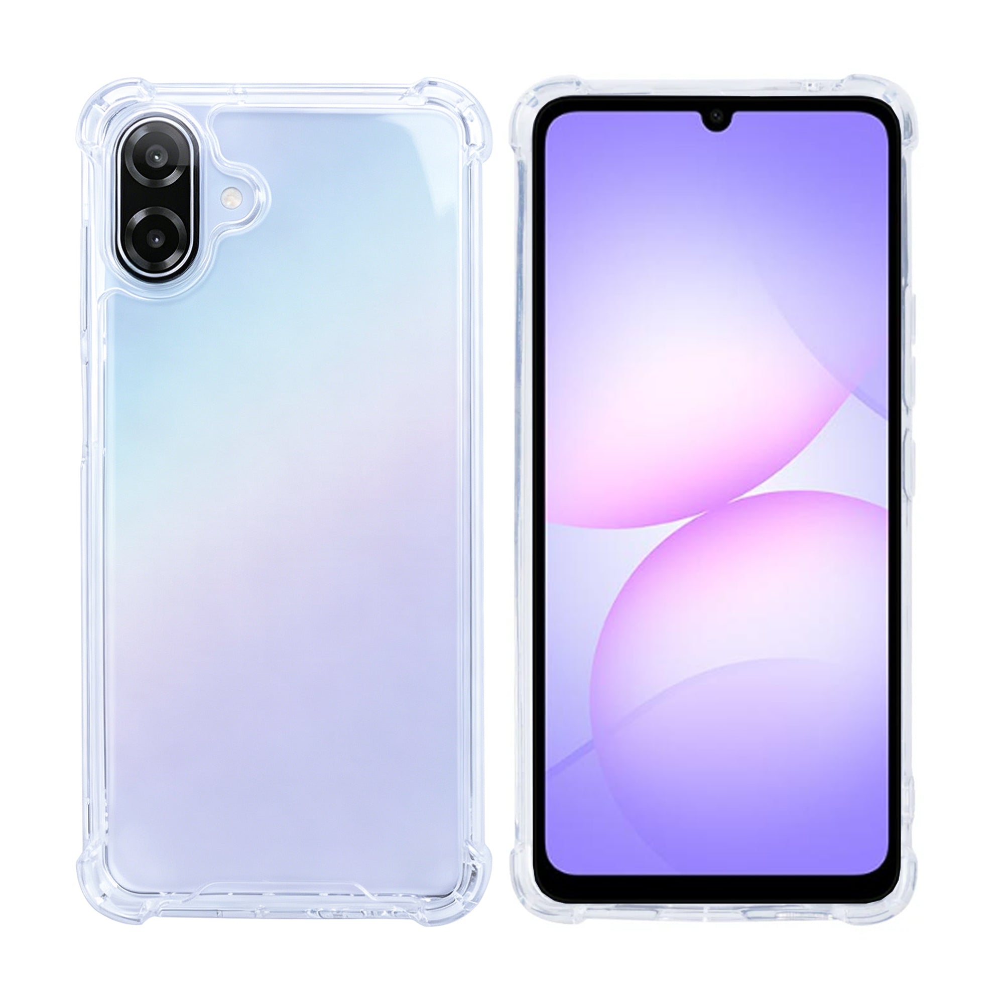 Rixus Anti-Burst Case For Samsung Galaxy A07, A08 Transparent