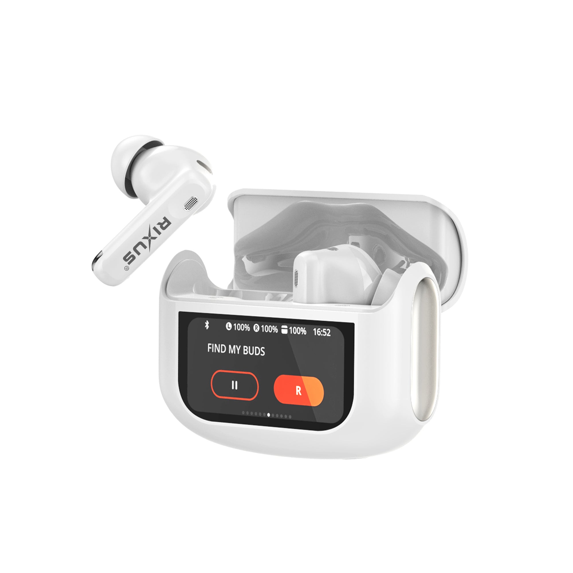 Rixus RXBH63W Wireless Earbuds Touch Case Pro White