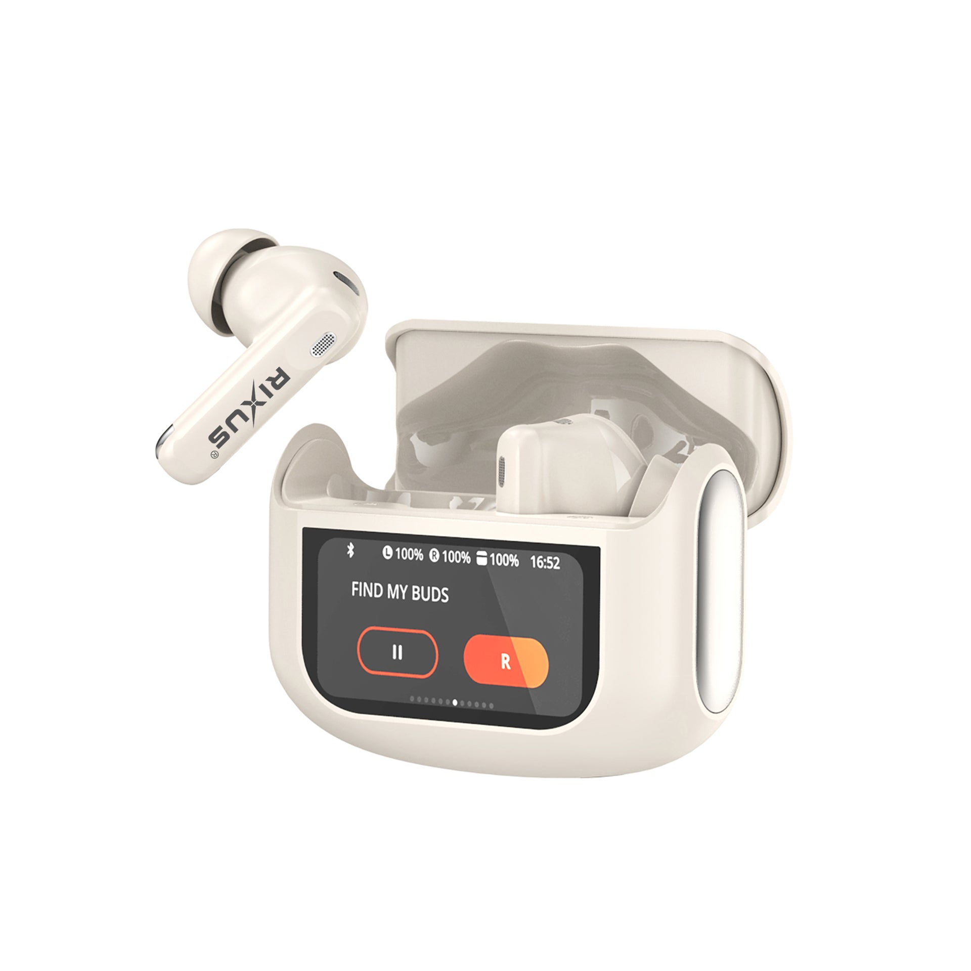 Rixus RXBH63C Wireless Earbuds Touch Case Pro Beige