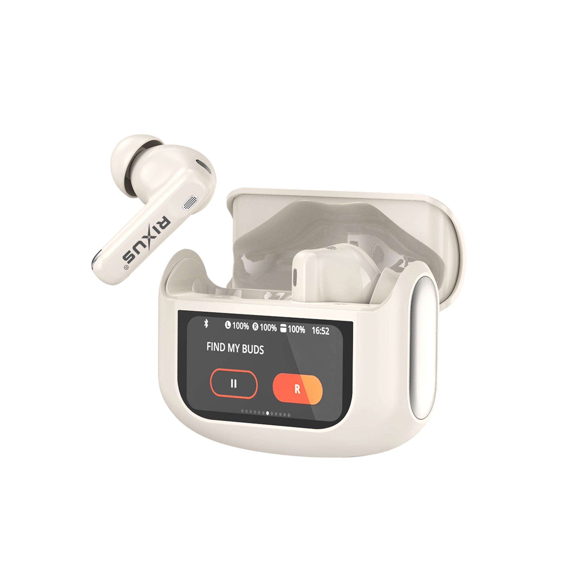 Rixus RXBH63C Wireless Earbuds Touch Case Pro Beige