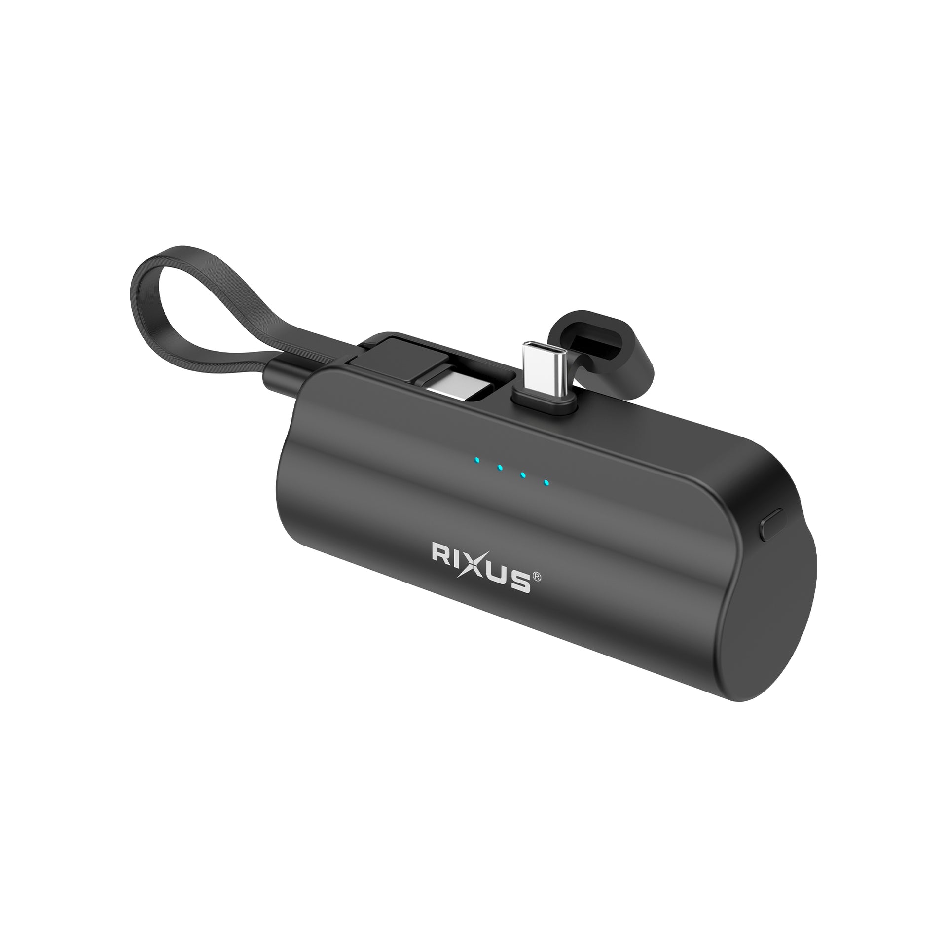 Rixus RXPB98B Mini Click-On Powerbank USB-C 5000mAh Black
