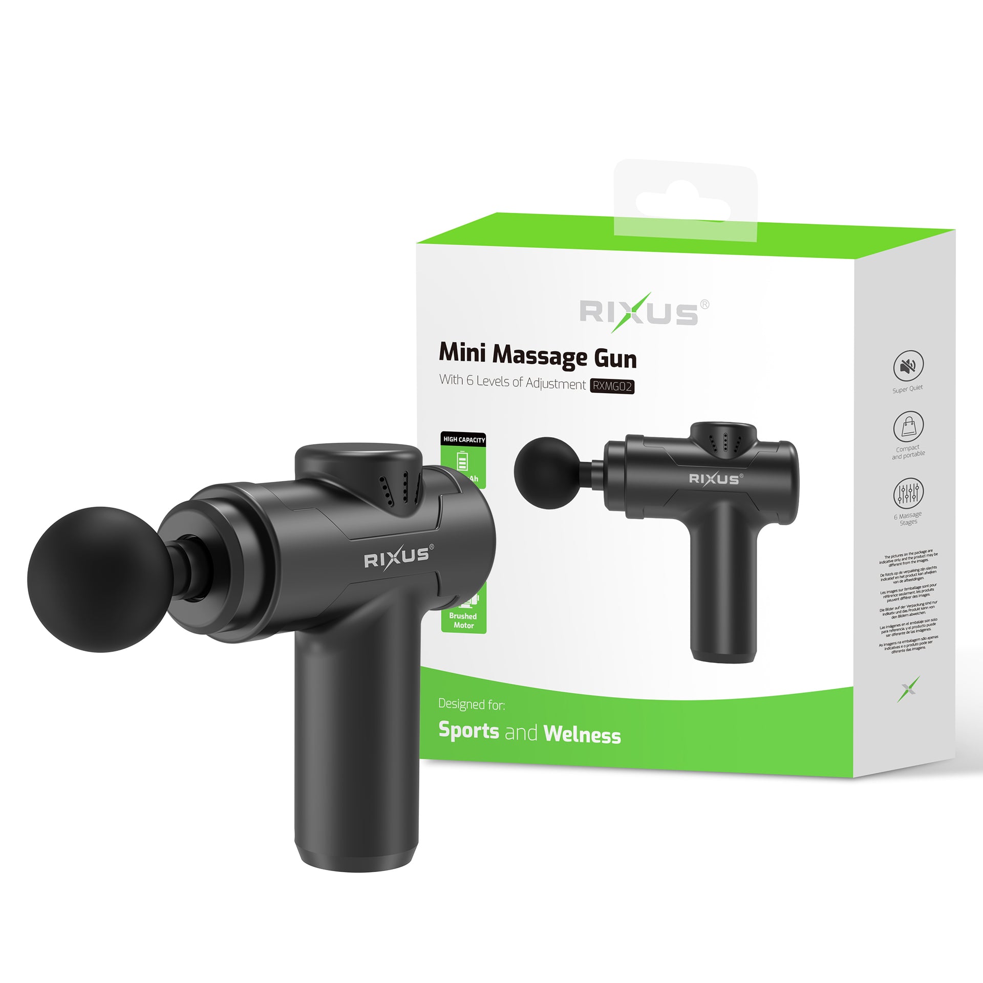 Rixus RXMG02 Massage Gun Black