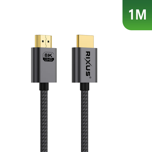 Rixus RXHU11 HDMI Cable Premium 8K 1m Space Gray