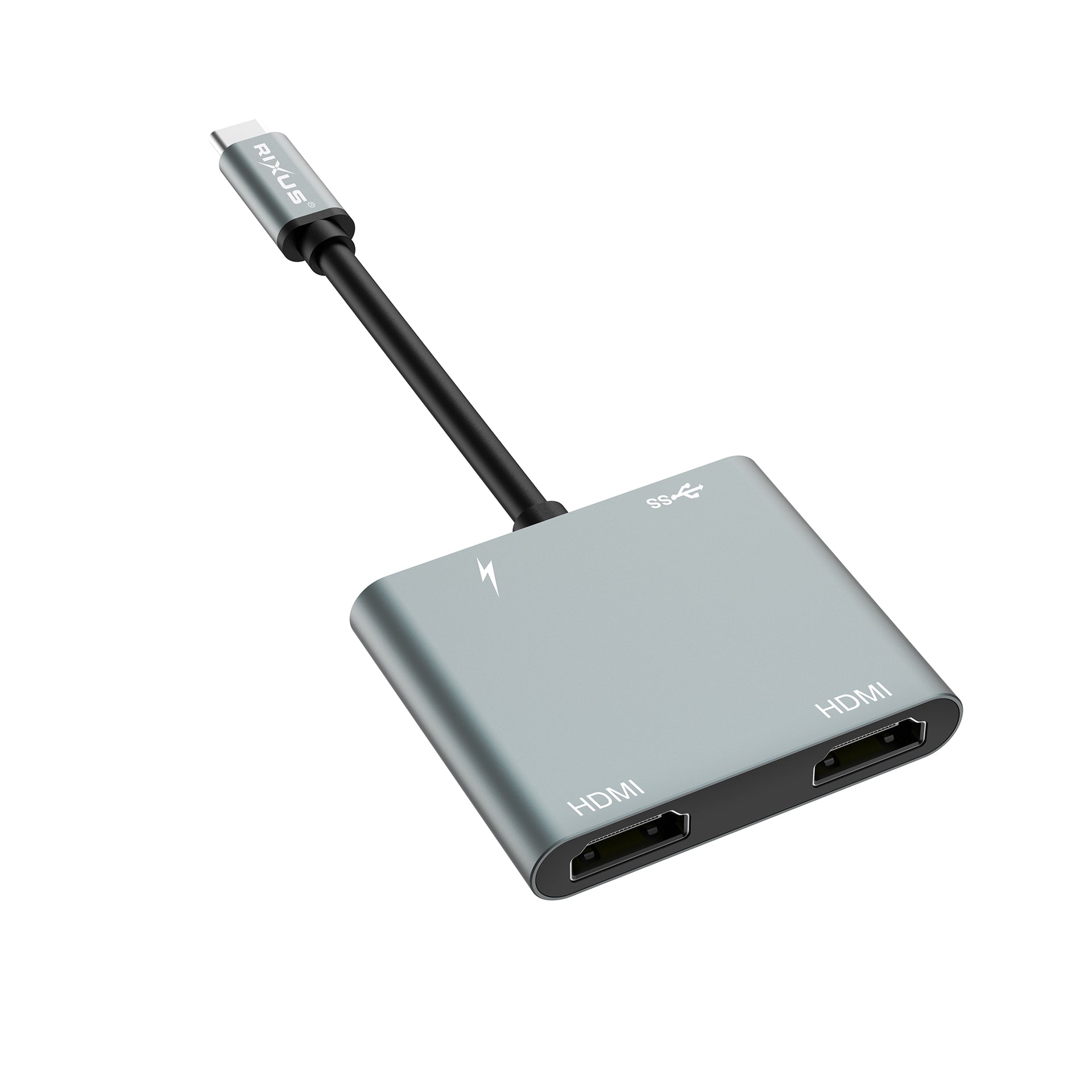 Rixus RXHU20 4 in 1 HDMI Splitter Space Gray