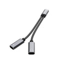 Rixus RXMU71 USB-C Splitter 15cm Space Gray