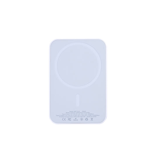For Apple iPhone 12, 13, 14, 15, 16, 17 Series Battery Pack Magnetic Charging 15W 5000mAh White
