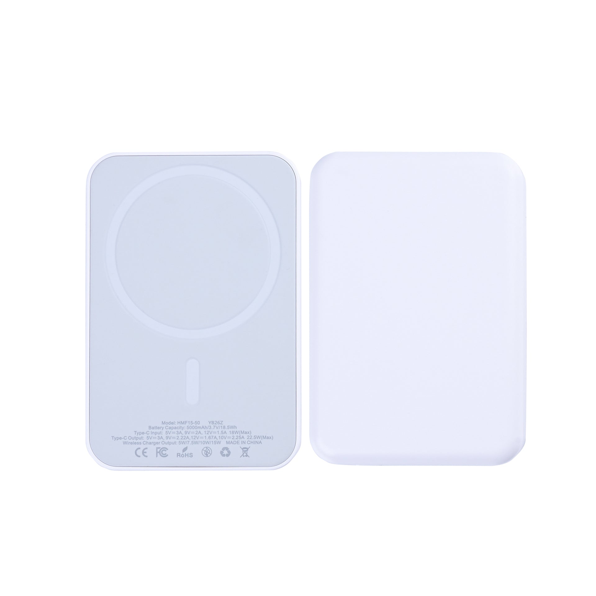 For Apple iPhone 12, 13, 14, 15, 16, 17 Series Battery Pack Magnetic Charging 15W 5000mAh White