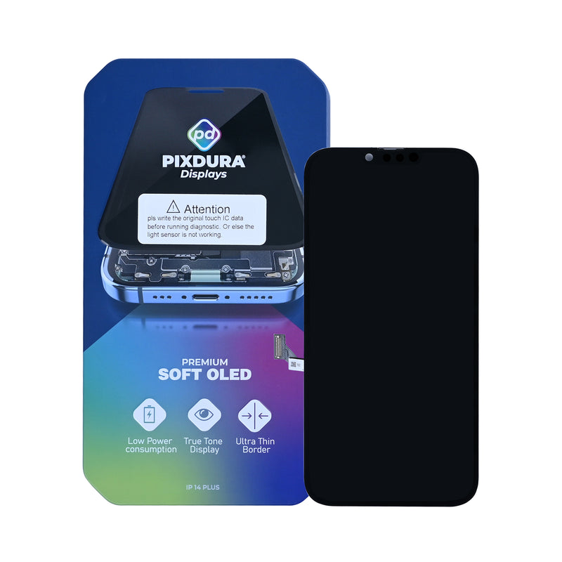 PIXDURA For iPhone 14 Plus Display And Digitizer Soft-OLED (Run Diagnostics)