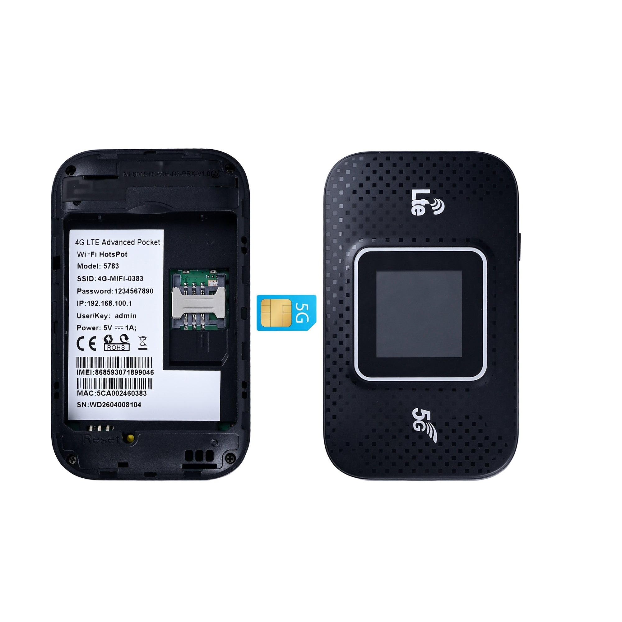 Portable E5783 WiFi 4G Wireless Router Black