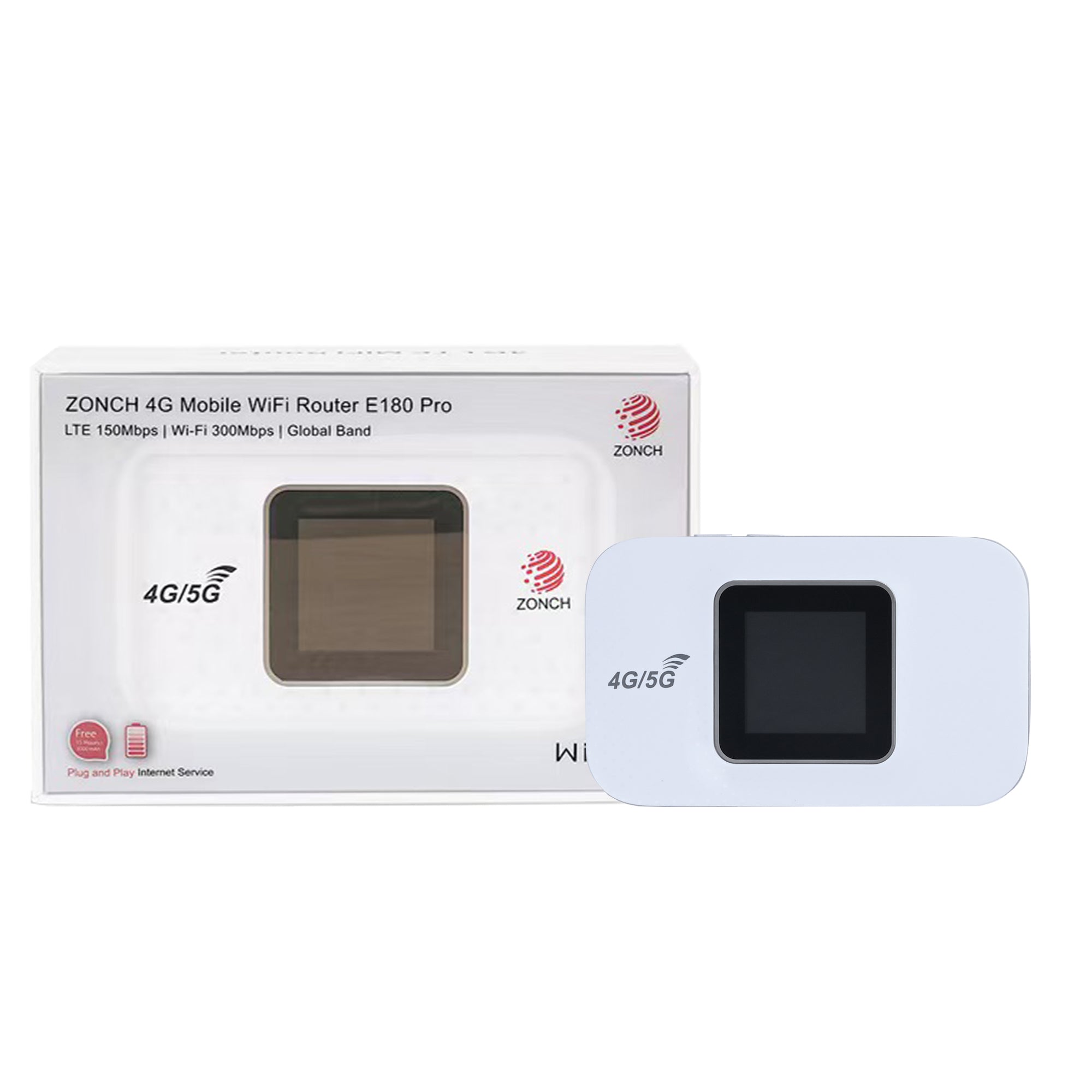 ZONCH E180 Wireless Network Card USB-C Pocket Router White