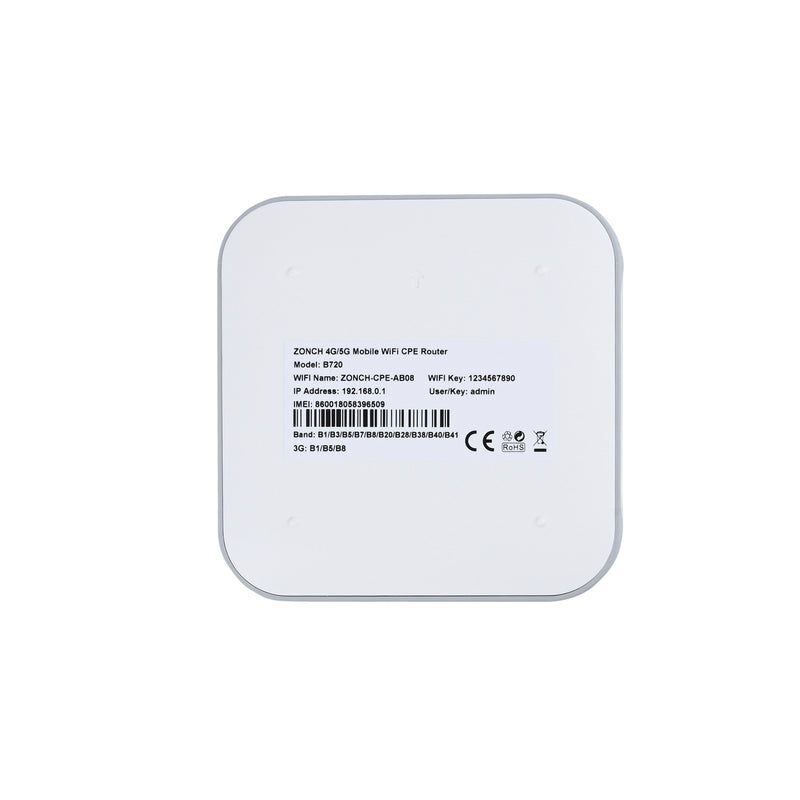 ZONCH B720 4G/ 5G Mobile WiFi CPE Router White
